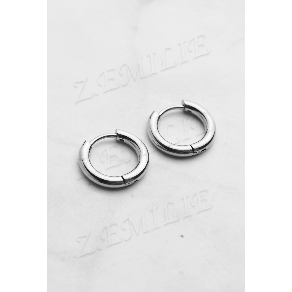 Boucle d oreille acier créole 2 5x10mm