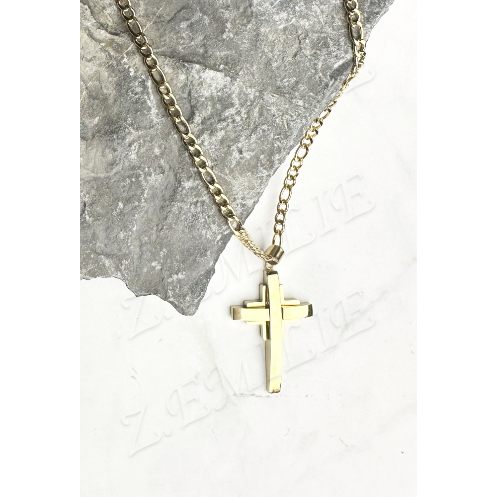 Collier Acier Croix