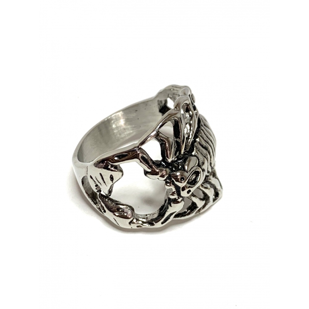 Bague acier scorpion