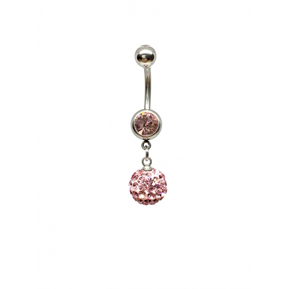 Piercing nombril boule strass